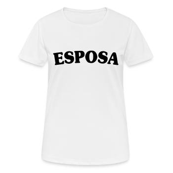 Esposa Cool Wife To Be Bride Couple Wedding Gift - Women's Breathable T-Shirt - white - Front - AI Model Female 172 dark (172cm)