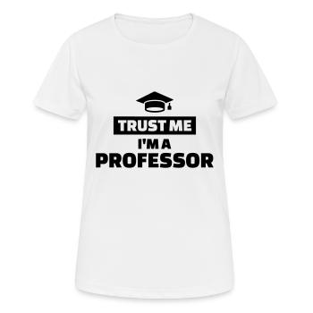 Professor - Frauen T-Shirt atmungsaktiv - Weiß - Vorne - AI Model Female 172 dark (172cm)
