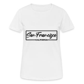 San Francisco California - Frauen T-Shirt atmungsaktiv - Weiß - Vorne - AI Model Female 172 dark (172cm)
