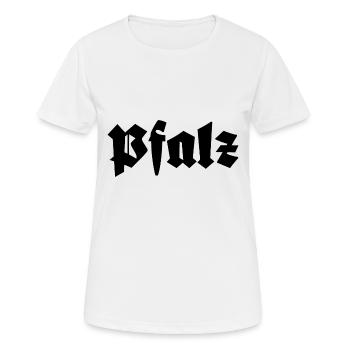 Pfalz - Frauen T-Shirt atmungsaktiv - Weiß - Vorne - AI Model Female 172 dark (172cm)