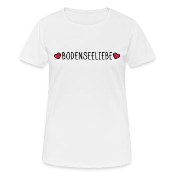 Amour du lac de Constance - T-shirt respirant Femme - blanc - Devant - AI Model Female 172 dark (172cm)