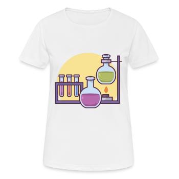 Science Experiment in School. - Women's Breathable T-Shirt - white - Front - AI Model Female 172 dark (172cm)