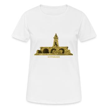 Kyffhaeuser Denkmal Barbarossa Bad Frankenhausen - Frauen T-Shirt atmungsaktiv - Weiß - Vorne - AI Model Female 172 dark (172cm)