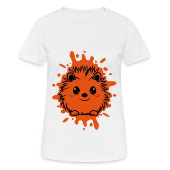 Hérisson, Animal, Bébé - T-shirt respirant Femme - blanc - Devant - AI Model Female 172 dark (172cm)