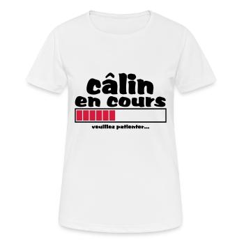 câlin en cours,amour,mariage,ev,formes,cœur - T-shirt respirant Femme - blanc - Devant - AI Model Female 172 dark (172cm)