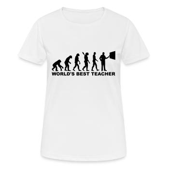 World's Best teacher - T-shirt respirant Femme - blanc - Devant - AI Model Female 172 dark (172cm)