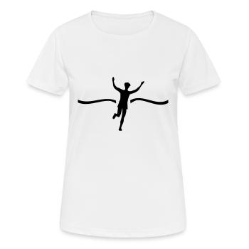 Läufer Sieger - Frauen T-Shirt atmungsaktiv - Weiß - Vorne - AI Model Female 172 dark (172cm)