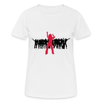 Tänzer tanzen shake shaken harlem shake 2c - Frauen T-Shirt atmungsaktiv - Weiß - Vorne - AI Model Female 172 dark (172cm)