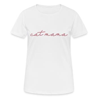 Cat Mama - Cute Cat Lover Mom Cat Owner Gift - Women's Breathable T-Shirt - white - Front - AI Model Female 172 dark (172cm)