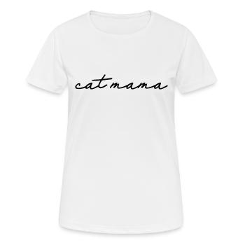 Cat Mama - Cute Cat Lover Mom Cat Owner Gift - Women's Breathable T-Shirt - white - Front - AI Model Female 172 dark (172cm)