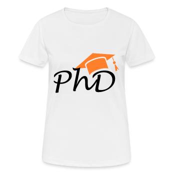 Diplôme Docteur Doctorat Diplôme universitaire - T-shirt respirant Femme - blanc - Devant - AI Model Female 172 dark (172cm)