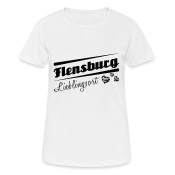 Flensburg - Lieblingsort mit Stadtnamen - Frauen T-Shirt atmungsaktiv - Weiß - Vorne - AI Model Female 172 dark (172cm)