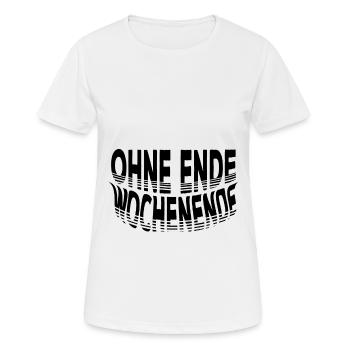 Ohne Ende Wochenende | Weekend Party Time Disko - Frauen T-Shirt atmungsaktiv - Weiß - Vorne - AI Model Female 172 dark (172cm)