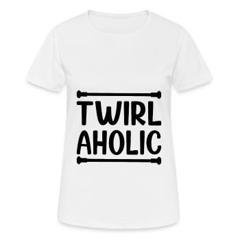 Twirler Majorette Twirlaholic Girl Baton Cadeaux - T-shirt respirant Femme - blanc - Devant - AI Model Female 172 dark (172cm)
