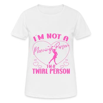 Baton Twirling Just A Baton Twirl Girl Baton Cadeaux - T-shirt respirant Femme - blanc - Devant - AI Model Female 172 dark (172cm)