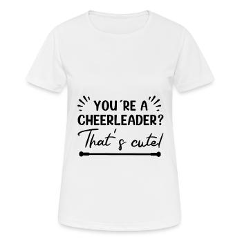Twirler Majorette Tu es une pom-pom girl mignonne - T-shirt respirant Femme - blanc - Devant - AI Model Female 172 dark (172cm)