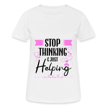 Correctional Nurse Stop Thinking Just Helping Gift - Women's Breathable T-Shirt - white - Front - AI Model Female 172 dark (172cm)