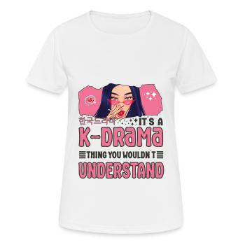 Korean Drama Enthusiast Exclusive Collection Gifts - Frauen T-Shirt atmungsaktiv - Weiß - Vorne - AI Model Female 172 dark (172cm)