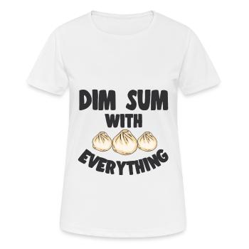 Bao Bun Dim Sum Drôle Avec Tout Asiatique - T-shirt respirant Femme - blanc - Devant - AI Model Female 172 dark (172cm)