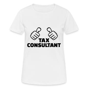 Tax consultant - Women's Breathable T-Shirt - white - Front - AI Model Female 172 dark (172cm)