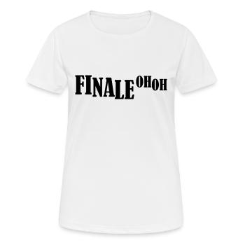 Finale | Fußball Frauenfußball Handball Turnier - Frauen T-Shirt atmungsaktiv - Weiß - Vorne - AI Model Female 172 dark (172cm)