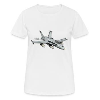Jet jet avion cadeau cadeau idée de cadeau - T-shirt respirant Femme - blanc - Devant - AI Model Female 172 dark (172cm)