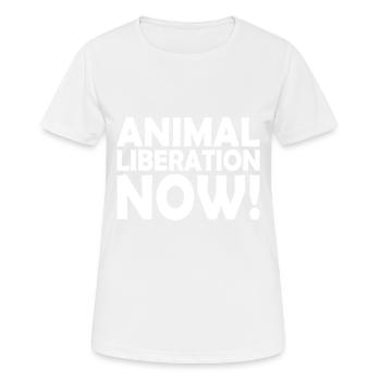 Animal liberation - Women's Breathable T-Shirt - white - Front - AI Model Female 172 dark (172cm)