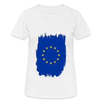 Cadeau de l'Europe - T-shirt respirant Femme - blanc - Devant - AI Model Female 172 dark (172cm)