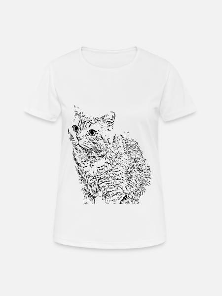 britisch Kurzhaar Katze Katze schwarz Katzen - Frauen T-Shirt atmungsaktiv - Weiß