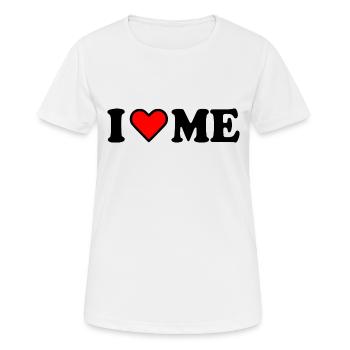 I love me - T-shirt respirant Femme - blanc - Devant - AI Model Female 172 dark (172cm)