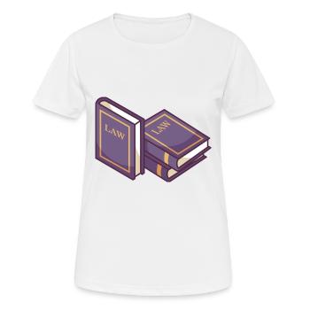 Law Books - Women's Breathable T-Shirt - white - Front - AI Model Female 172 dark (172cm)