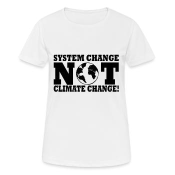 system change not climate change - Frauen T-Shirt atmungsaktiv - Weiß - Vorne - AI Model Female 172 dark (172cm)