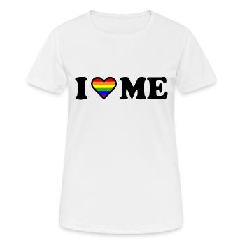 I love me - Frauen T-Shirt atmungsaktiv - Weiß - Vorne - AI Model Female 172 dark (172cm)
