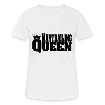 MANTRAILING QUEEN - Frauen T-Shirt atmungsaktiv - Weiß - Vorne - AI Model Female 172 dark (172cm)