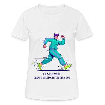 Marcheur rapide - T-shirt respirant Femme - blanc - Devant - AI Model Female 172 dark (172cm)