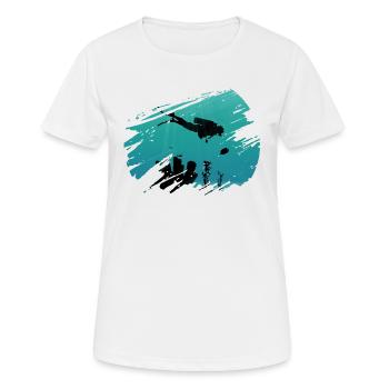 Taucher tauchen - Frauen T-Shirt atmungsaktiv - Weiß - Vorne - AI Model Female 172 dark (172cm)