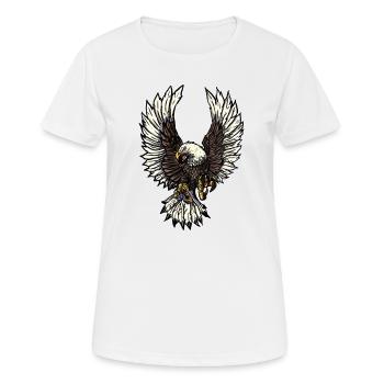 Aigle aigle tête d'aigle cadeau biker - T-shirt respirant Femme - blanc - Devant - AI Model Female 172 dark (172cm)