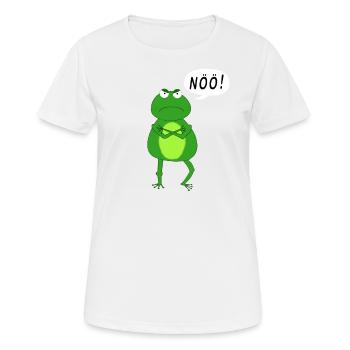 Lustige Amphibie - Frauen T-Shirt atmungsaktiv - Weiß - Vorne - AI Model Female 172 dark (172cm)