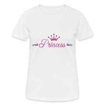 Princess with Crown - T-shirt respirant Femme - blanc - Devant - AI Model Female 172 dark (172cm)