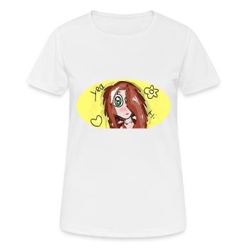 Hi Mädchen - Frauen T-Shirt atmungsaktiv - Weiß - Vorne - AI Model Female 172 dark (172cm)