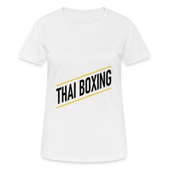 Thaï boxeur - T-shirt respirant Femme - blanc - Devant - AI Model Female 172 dark (172cm)