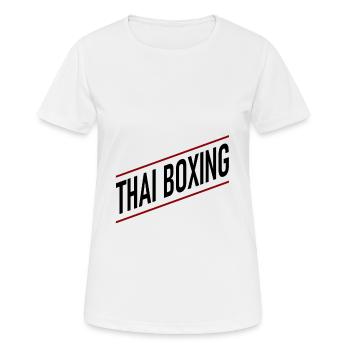 Boxe thai - T-shirt respirant Femme - blanc - Devant - AI Model Female 172 dark (172cm)