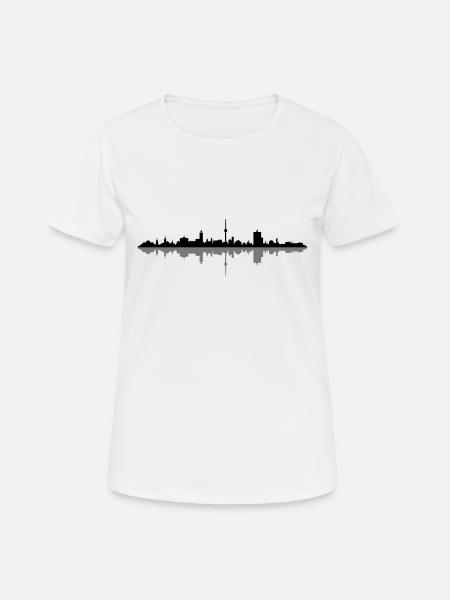 Skyline - Stuttgart - Frauen T-Shirt atmungsaktiv - Weiß