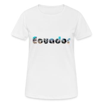 Equateur - T-shirt respirant Femme - blanc - Devant - AI Model Female 172 dark (172cm)
