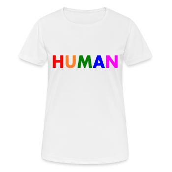Human - Women's Breathable T-Shirt - white - Front - AI Model Female 172 dark (172cm)