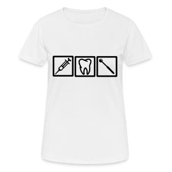 Zahnarzt - Frauen T-Shirt atmungsaktiv - Weiß - Vorne - AI Model Female 172 dark (172cm)