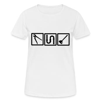 Plumber - Women's Breathable T-Shirt - white - Front - AI Model Female 172 dark (172cm)