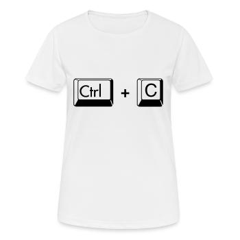 Copy Paste lustiges Geschenk für Zwillige - Frauen T-Shirt atmungsaktiv - Weiß - Vorne - AI Model Female 172 dark (172cm)
