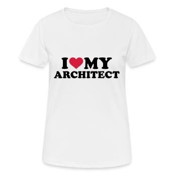 Architekt - Frauen T-Shirt atmungsaktiv - Weiß - Vorne - AI Model Female 172 dark (172cm)