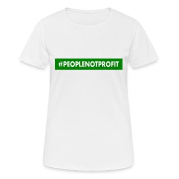 People not profit - T-shirt respirant Femme - blanc - Devant - AI Model Female 172 dark (172cm)